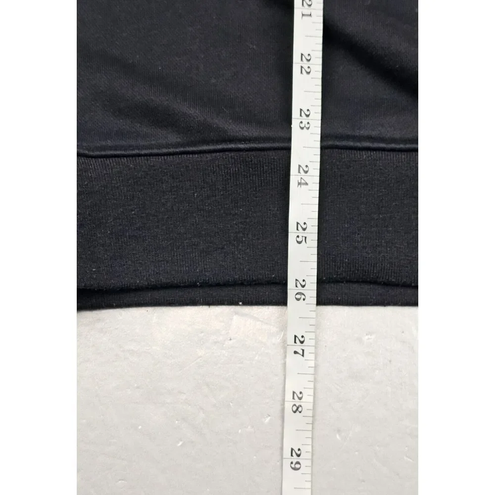 Roku Studio Sweater Mens Medium. Black Crewneck Longsleeve. Big Logo Zip Sleeve.